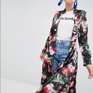 Floral maxi kimono
